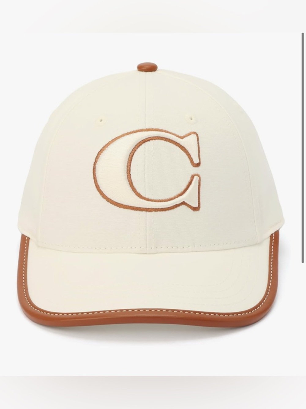 Coach Women's C Cotton Canvas Baseball HAT - Picture 2 of 4
